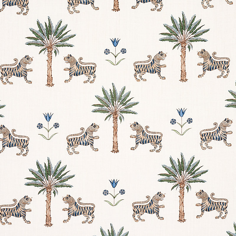 Shop 179931 Tiger Palm Delft by Schumacher Fabric
