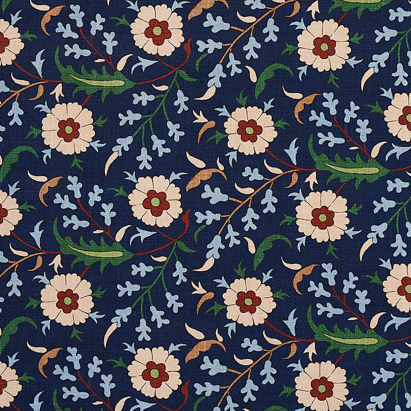 Acquire 179951 Floralia Indigo by Schumacher Fabric