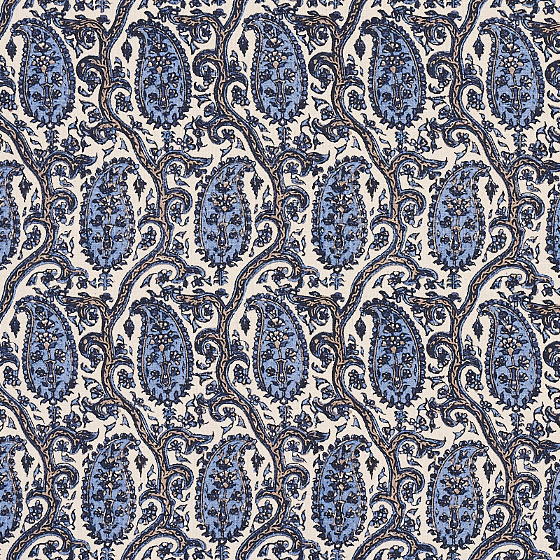 Shop 179961 Daria Paisley Indigo by Schumacher Fabric