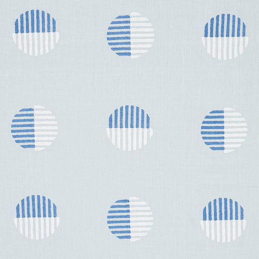 Looking 180000 Ando Hand Block Print Chambray by Schumacher Fabric