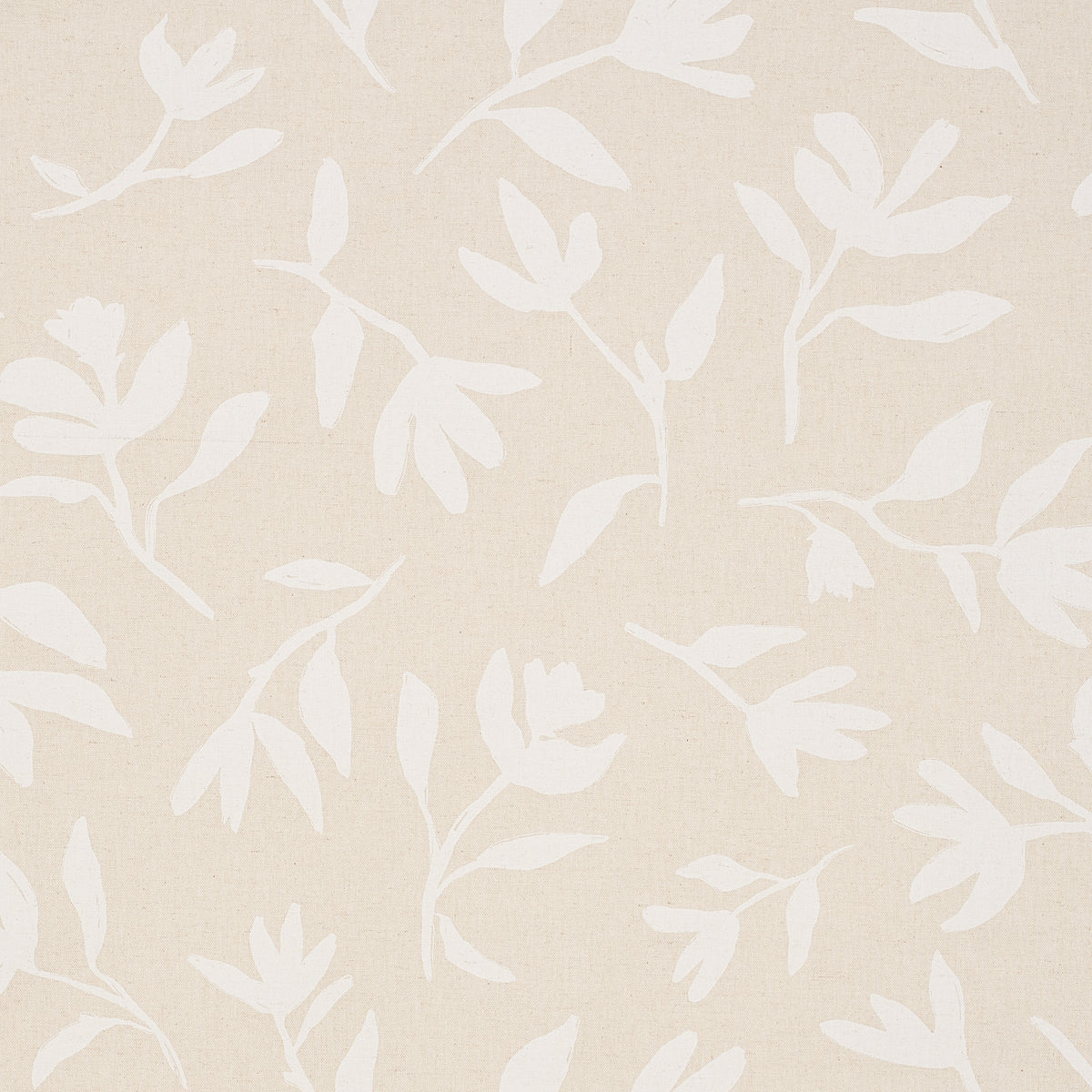 Save 180012 Laurel White On Unbleached by Schumacher Fabric