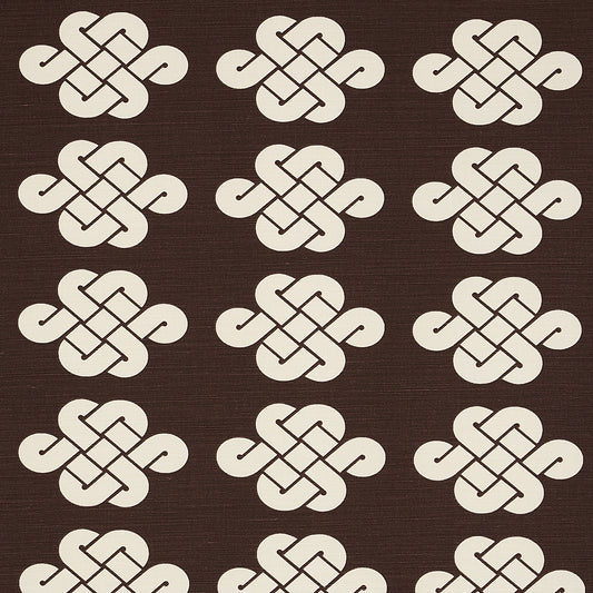 Looking 180032 Penelope Knot Brown by Schumacher Fabric
