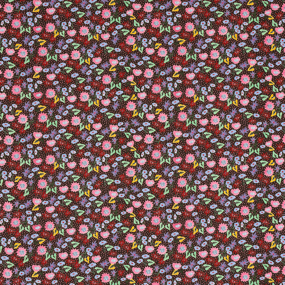 Find 180171 Calico Multi On Brown by Schumacher Fabric