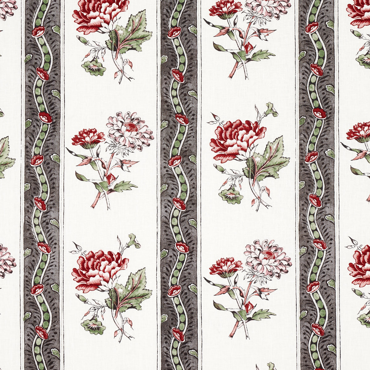 Purchase 180242 Ariana Floral Stripe, Famille Rose by Schumacher Fabric