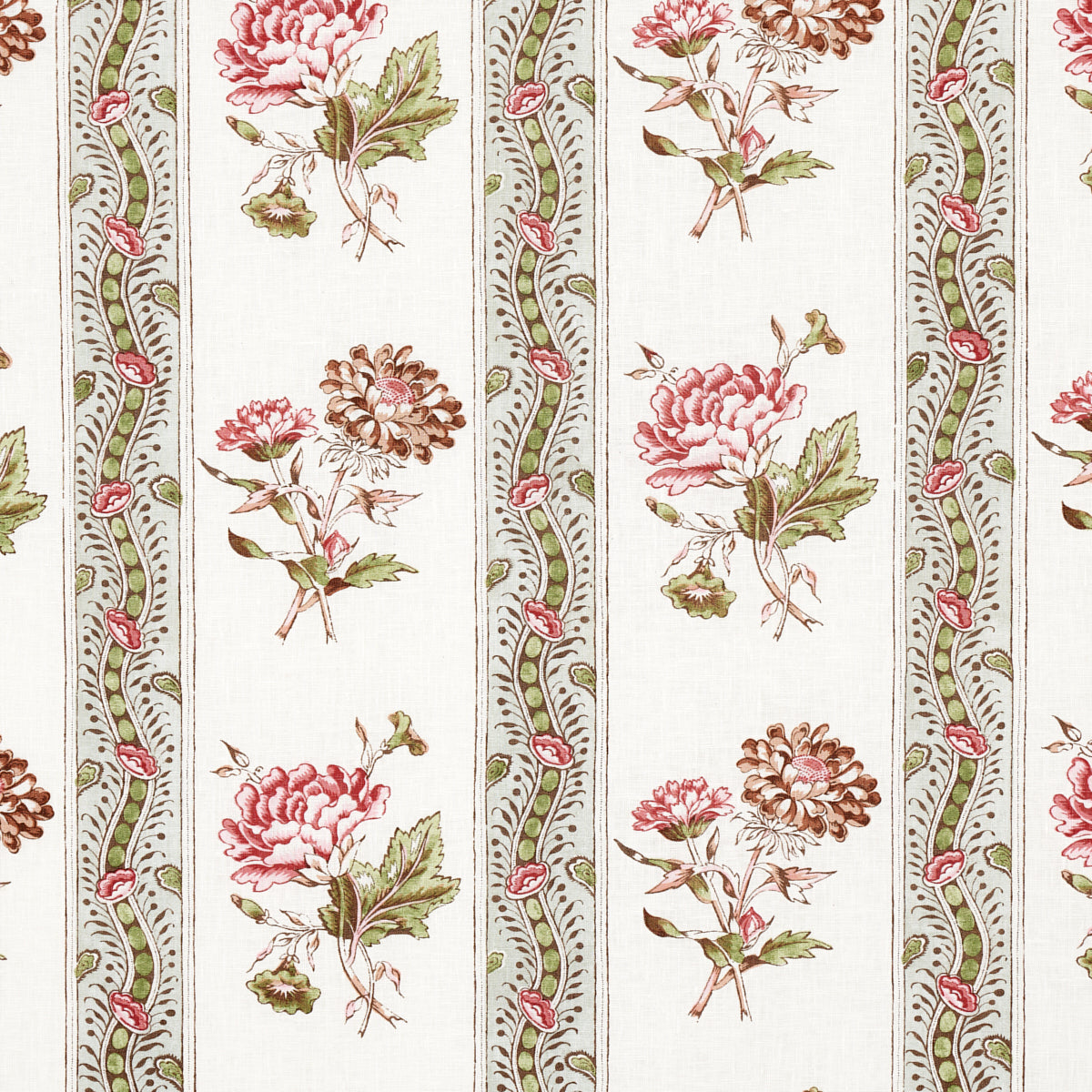 Purchase 180243 Ariana Floral Stripe, Chelsea Garden by Schumacher Fabric