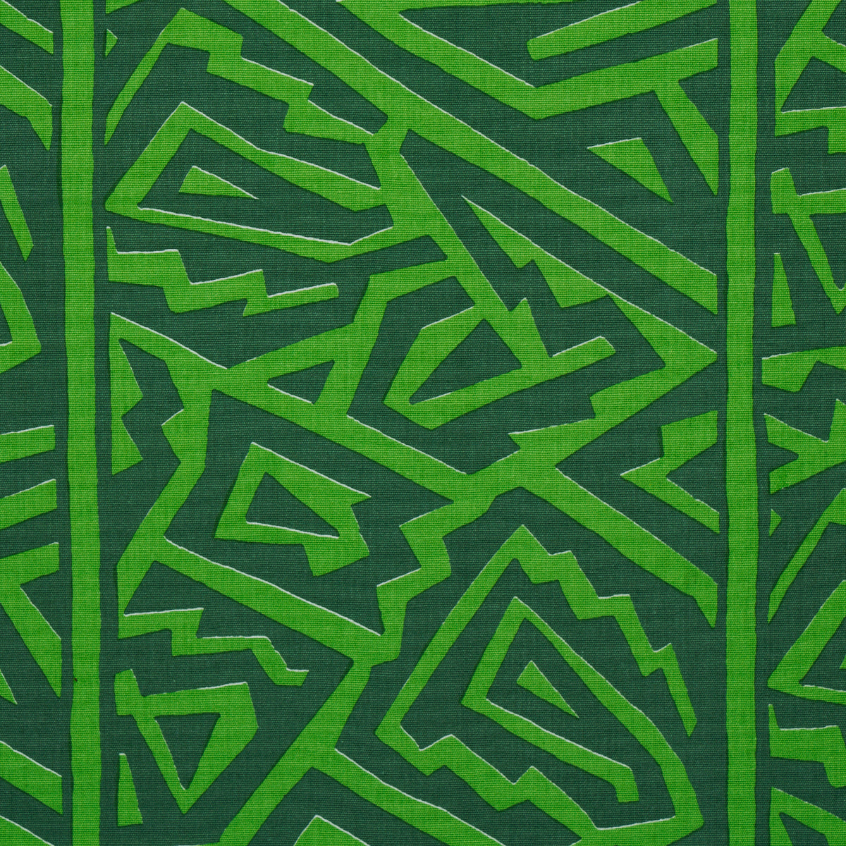 Purchase 180323 | Jagged Maze, Green - Schumacher Fabric