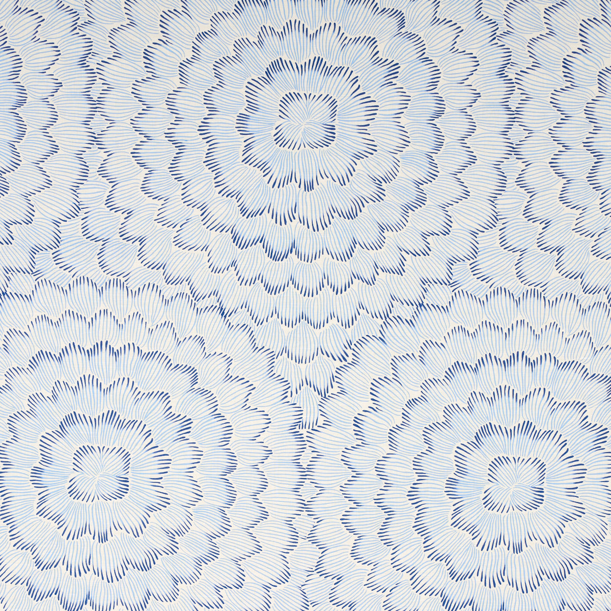 Purchase 180360 Feather Bloom, Two Blues by Schumacher Fabric