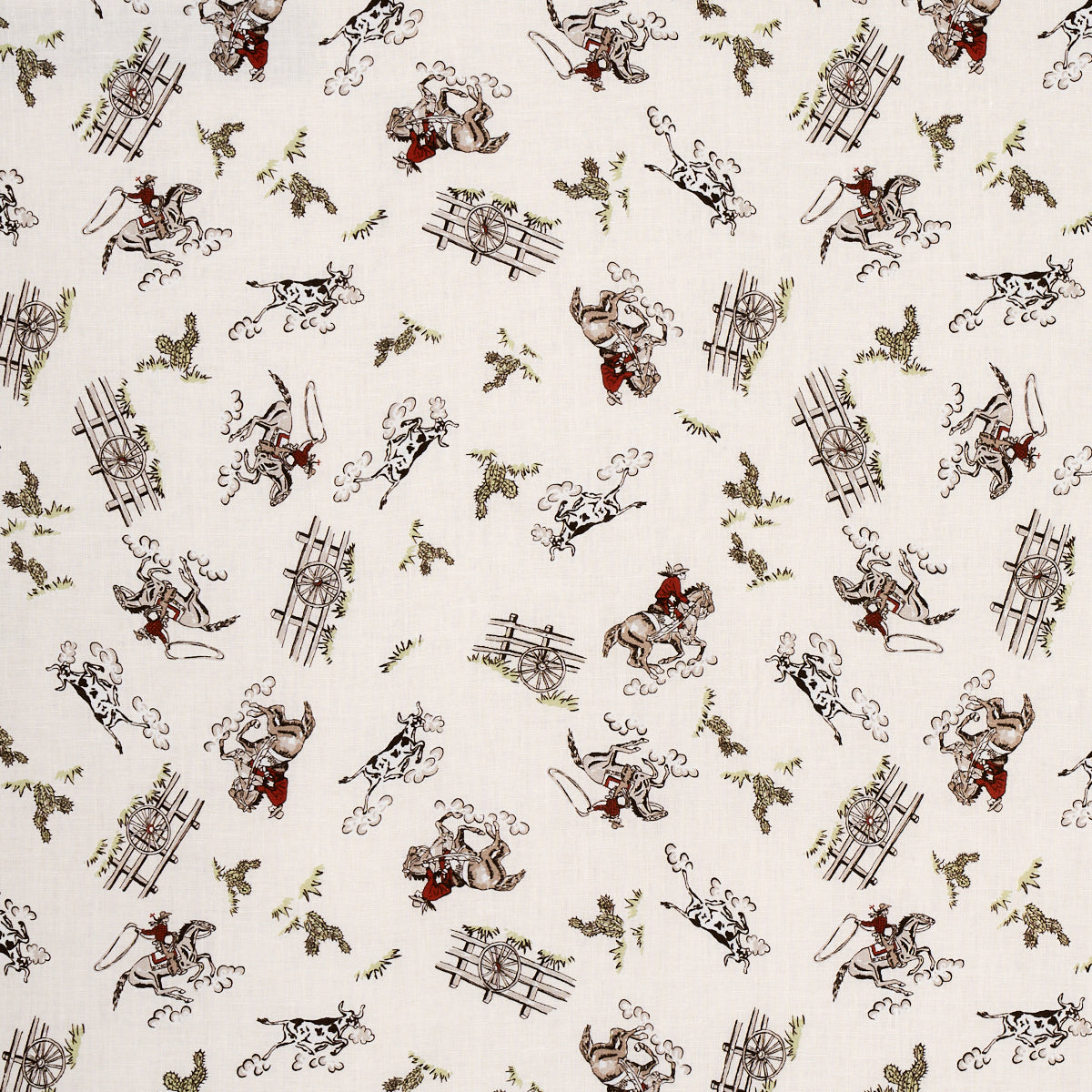 Purchase 180460 Wild West Performance Linen, Cream by Schumacher Fabric