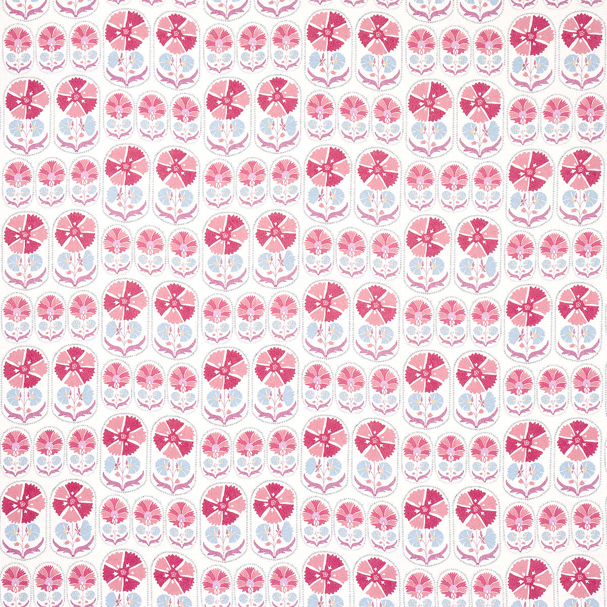 Purchase 180480 Anjuna Floral Linen Print, Mulberry by Schumacher Fabric