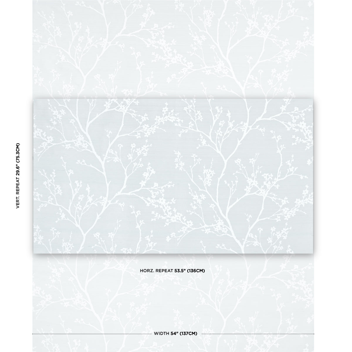 Purchase 180500 | Bouquet Toss, Ice - Schumacher Fabric