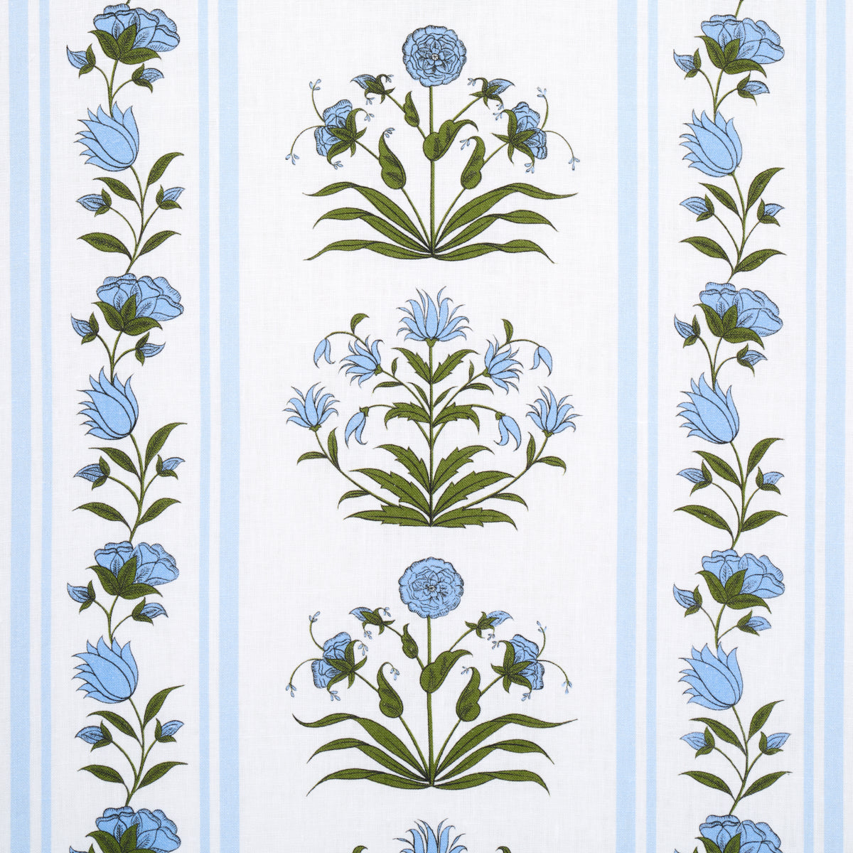 Purchase 180670 Royal Poppy Stripe, Sky by Schumacher Fabric