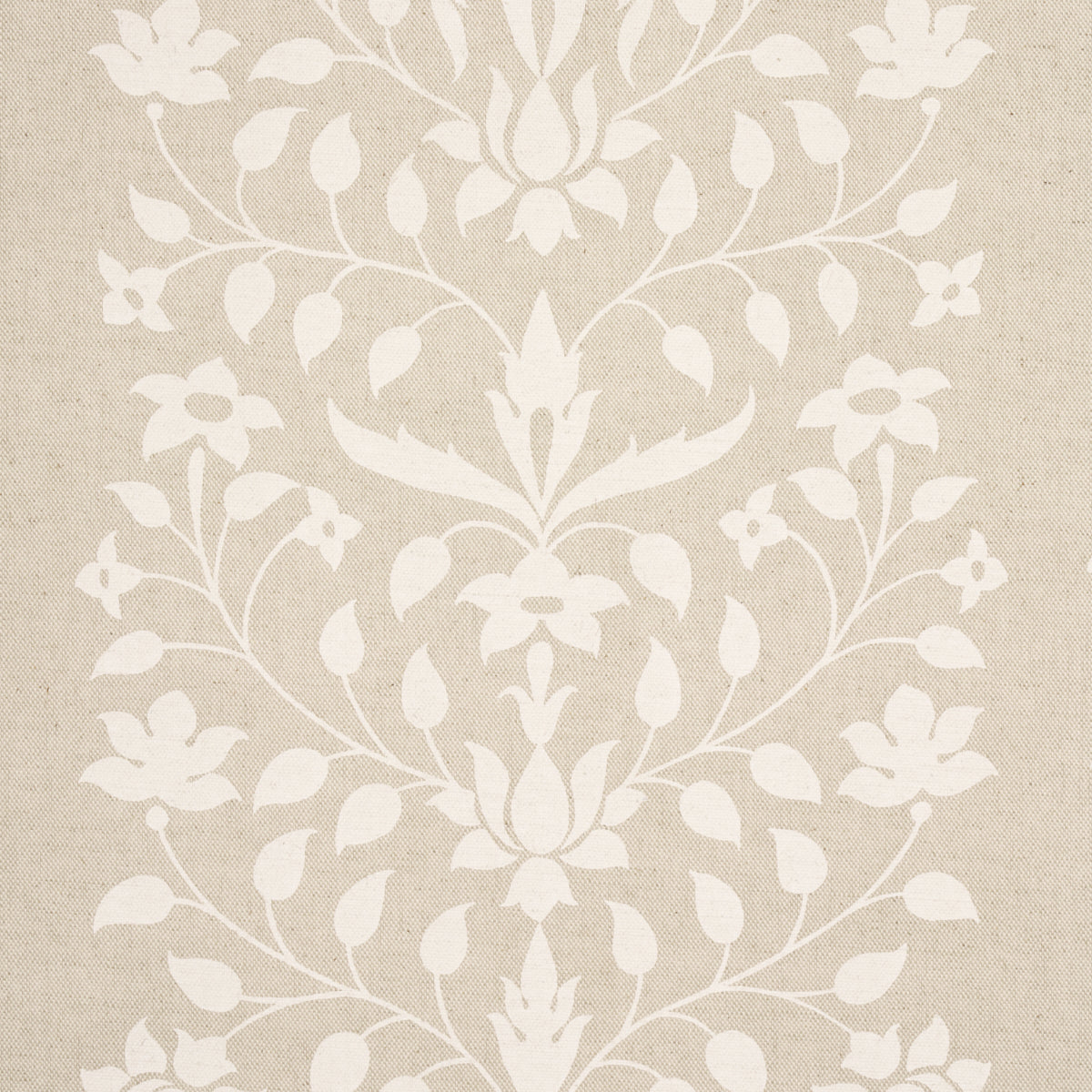 Purchase 180682 Jaipur Mughal Flower, Ivory On Natural by Schumacher Fabric