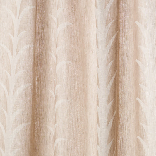 Purchase 180800 Acanthus Stripe Sheer, Taupe by Schumacher Fabric