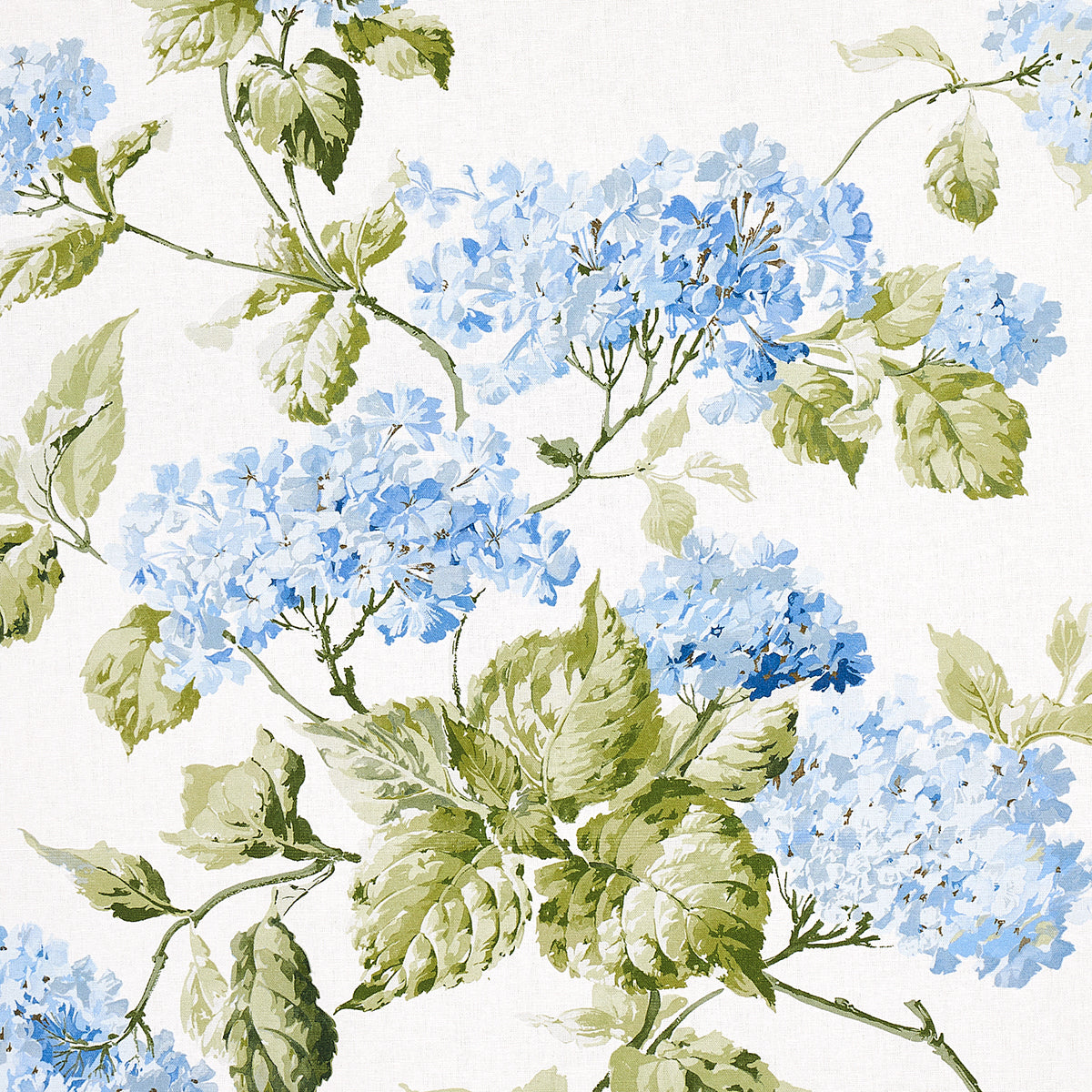 Purchase 180822 | Azulejos, Blue Hydrangea - Schumacher Fabric