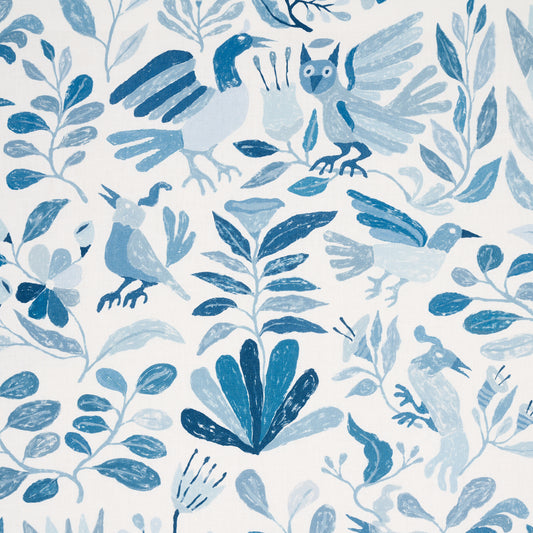 Purchase 180851 | Azulejos, Blue Birds - Schumacher Fabric