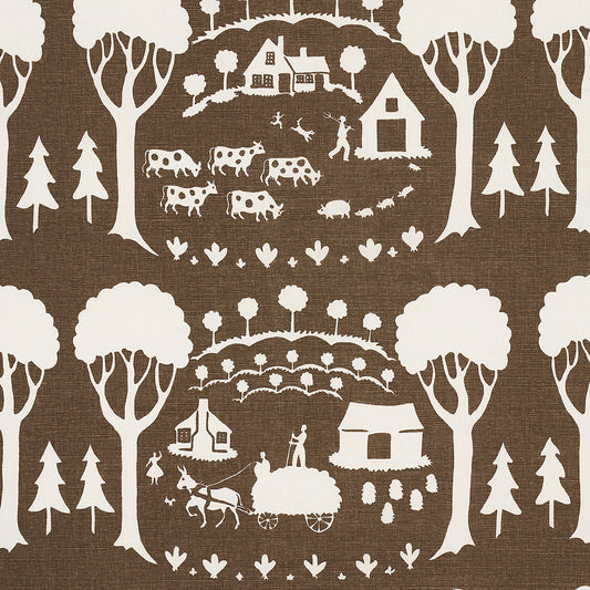 Purchase 180881 | Azulejos, Brown - Schumacher Fabric