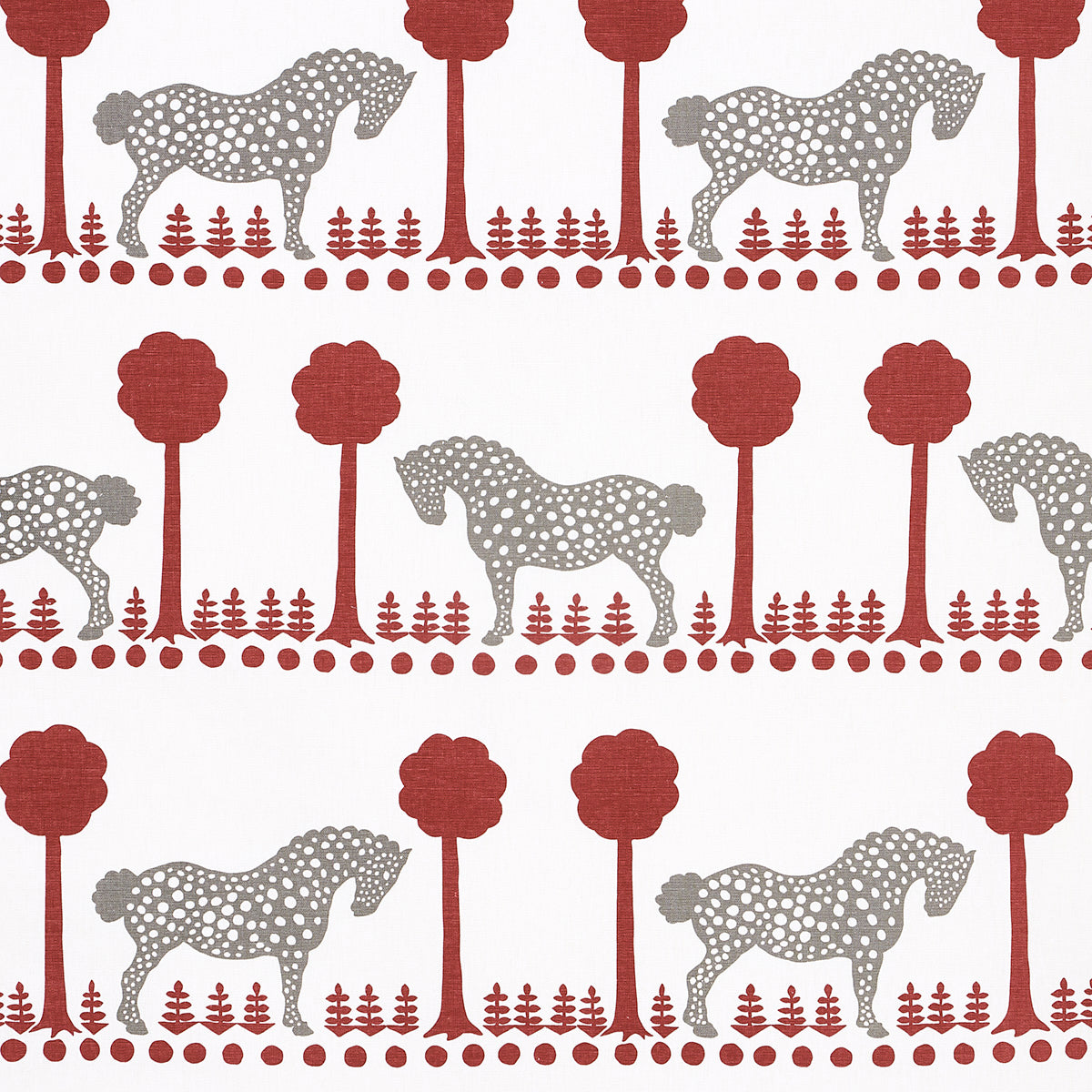 Purchase 180903 Polka Dot Pony, Red by Schumacher Fabric