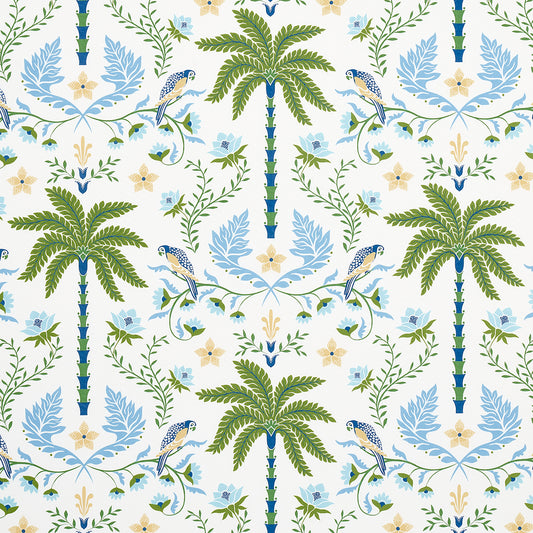 Purchase 180980 | Bouquet Toss, Blue & Green - Schumacher Fabric