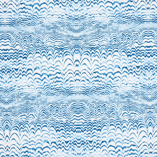 Purchase 181050 | Ink Wave Print Indoor/Outdoor, Indigo - Schumacher Fabric