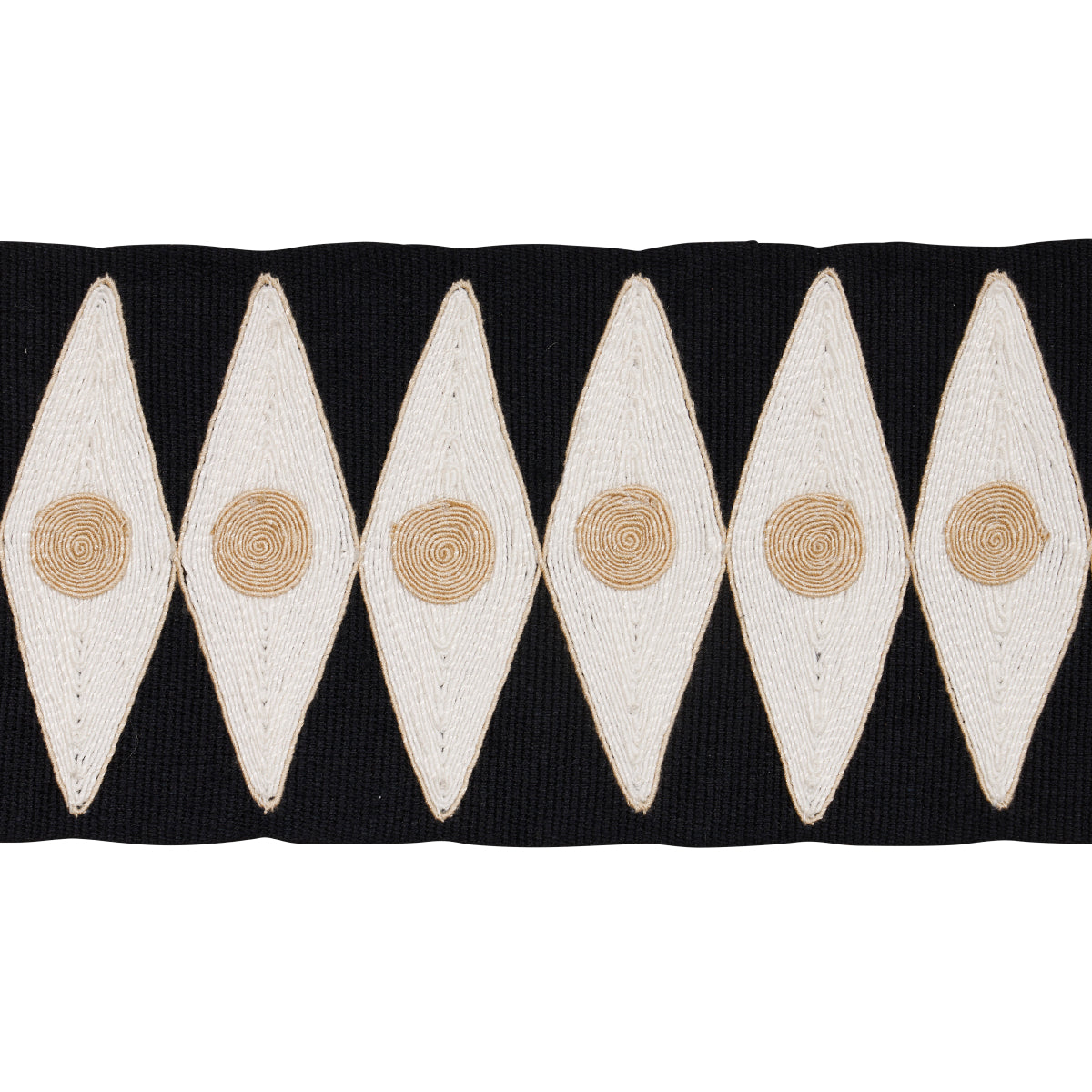 Purchase 181222 | Backgammon Tape, Black And Sand - Schumacher Trim
