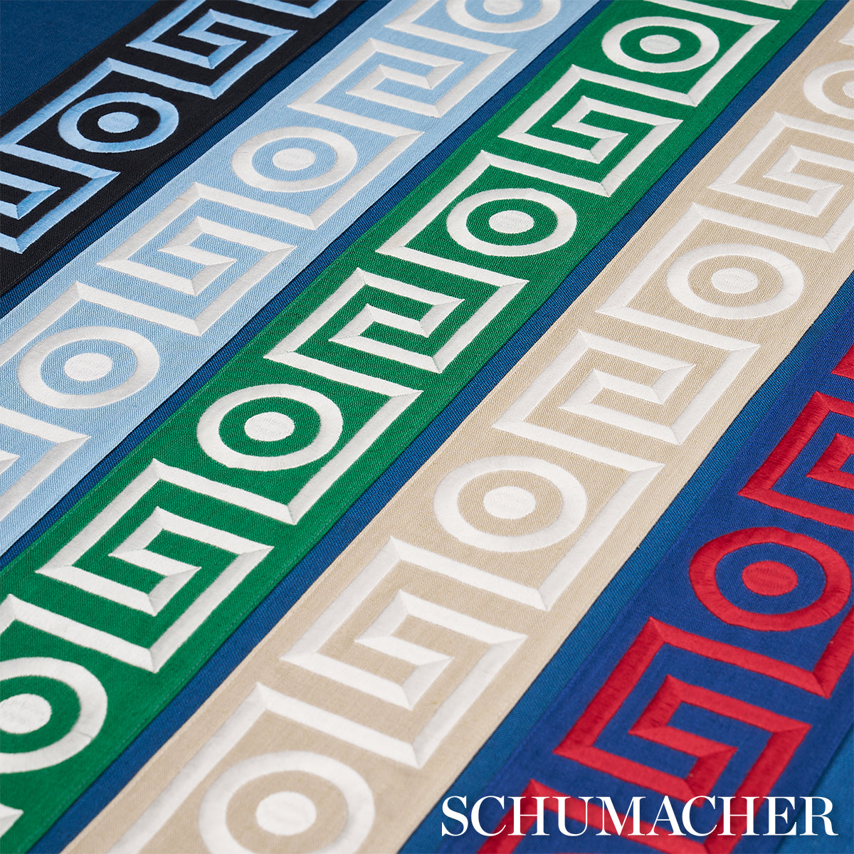 Purchase 181253 | Plato Tape, Navy And Red - Schumacher Trim