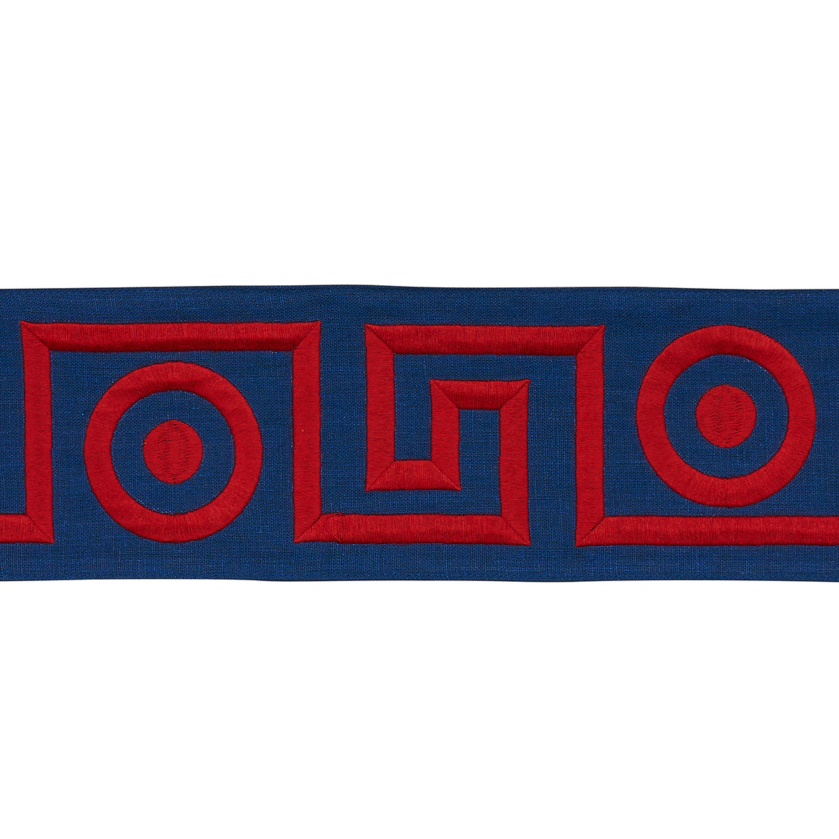 Purchase 181253 | Plato Tape, Navy And Red - Schumacher Trim