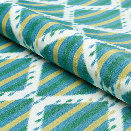 Purchase 181291 | Kai Striped Ikat, Green - Schumacher Fabric