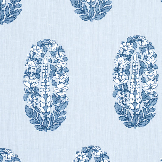 Purchase 181360 | Askandra Flower, Chambray - Schumacher Fabric