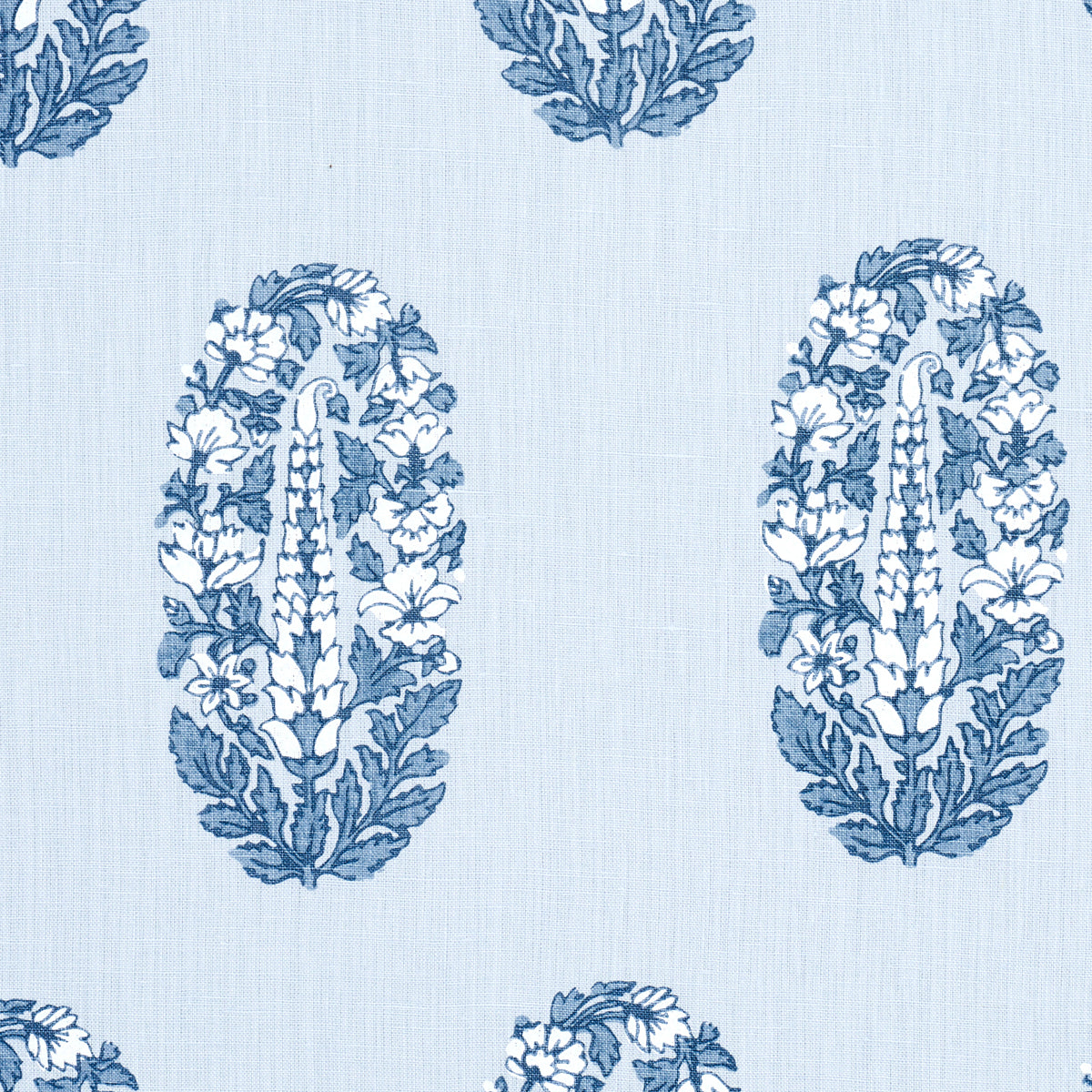 Purchase 181360 | Askandra Flower, Chambray - Schumacher Fabric