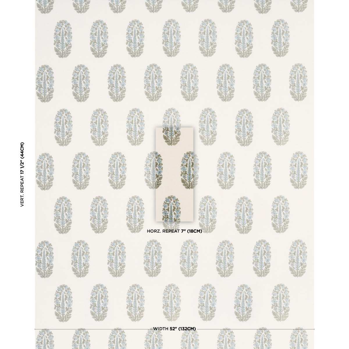 Purchase 181363 | Askandra Flower, Aquamarine - Schumacher Fabric