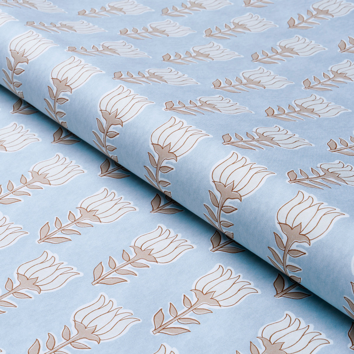Purchase 181390 | Mia Tulip, Sky & Sand - Schumacher Fabric