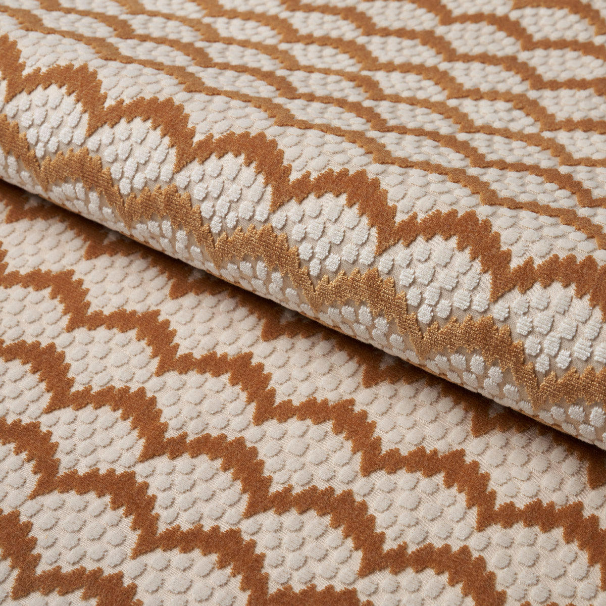 Purchase 181421 Pollen Cut Velvet, Ochre by Schumacher Fabric