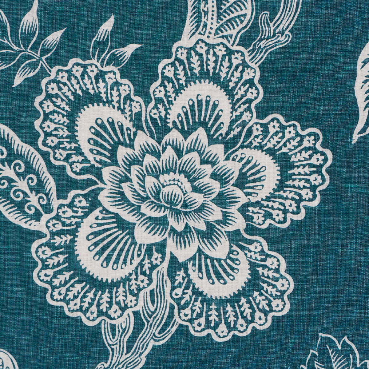 Purchase 181480 | Hothouse Flowers Silhouette, Peacock - Schumacher Fabric