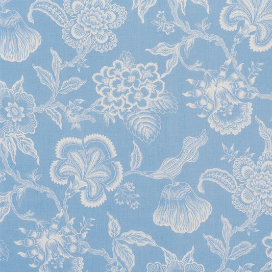 Purchase 181481 | Hothouse Flowers Silhouette, Bliss Blue - Schumacher Fabric