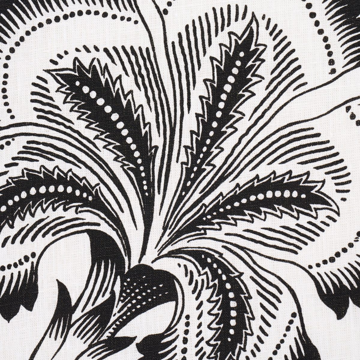 Purchase 181482 | Hothouse Flowers Silhouette, Black & White - Schumacher Fabric