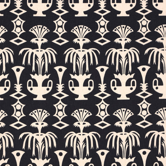 Purchase 181502 | Fountain Grass, Black - Schumacher Fabric