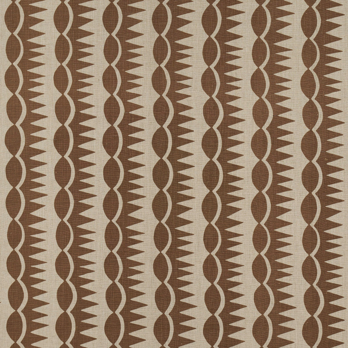 Purchase 181530 | Dagger Stripe, Brown On Natural - Schumacher Fabric