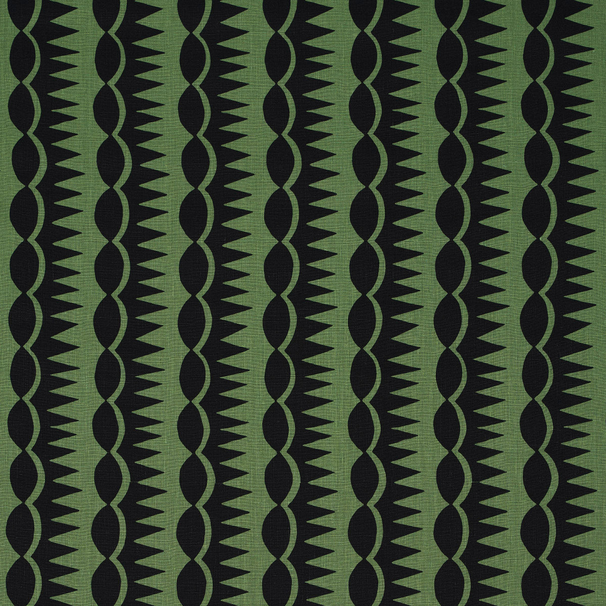 Purchase 181532 | Dagger Stripe, Black On Green - Schumacher Fabric