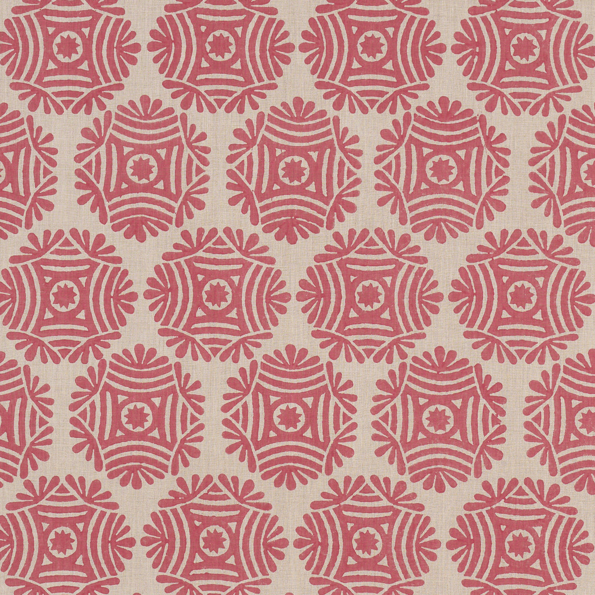 Purchase 181544 | Gilded Star Hand Block, Red - Schumacher Fabric