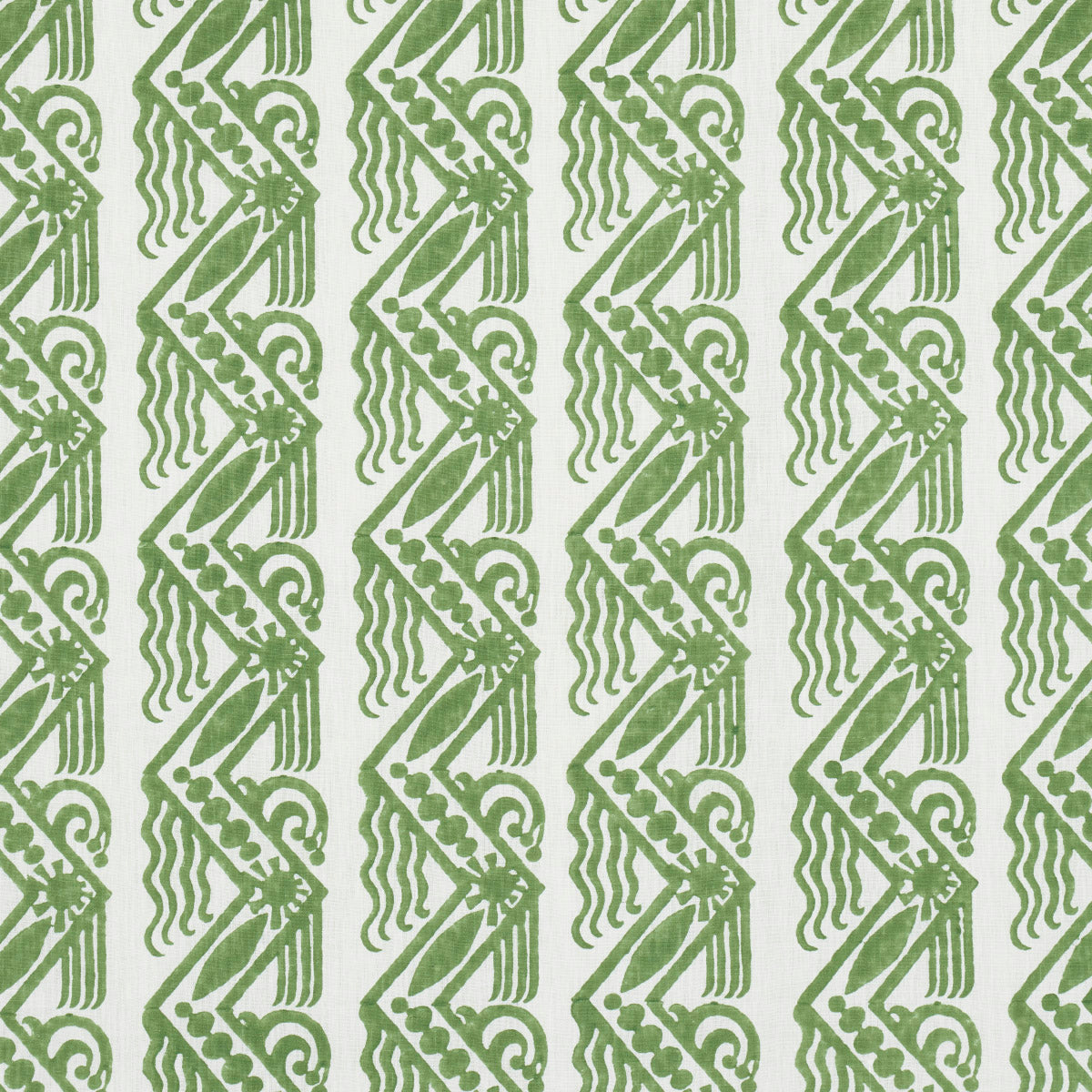 Purchase 181560 | Venetian Zig Zag Block Print, Green - Schumacher Fabric