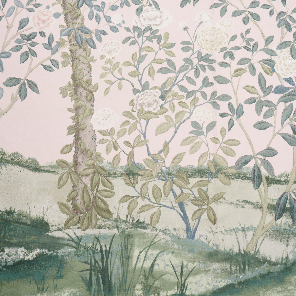 Purchase 181571 | Madame De Pompadour Panel, Blush - Schumacher Fabric
