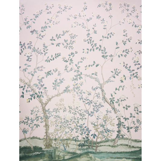 Purchase 181571 | Madame De Pompadour Panel, Blush - Schumacher Fabric