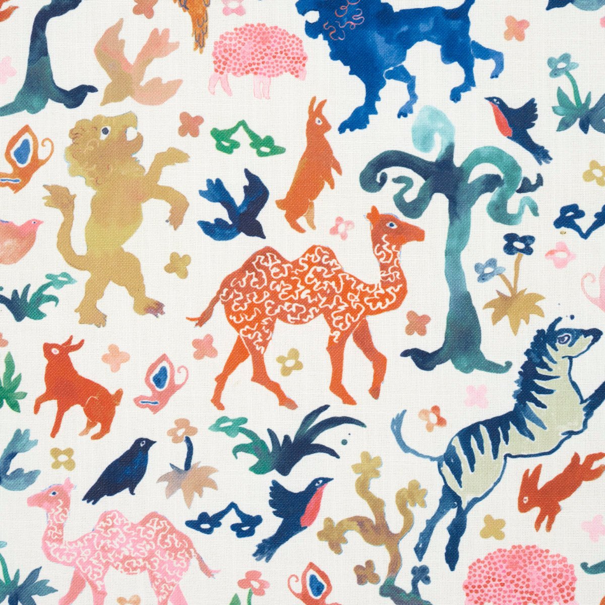 Purchase 181590 | Beasts Indoor/Outdoor, Multi On Ivory - Schumacher Fabric