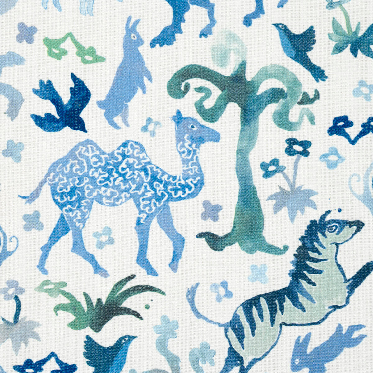 Purchase 181591 | Beasts Indoor/Outdoor, Blue And Green - Schumacher Fabric