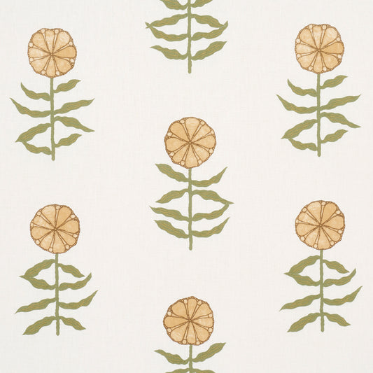 Purchase 181662 | Pretty Petals, Soft Yellow - Schumacher Fabric