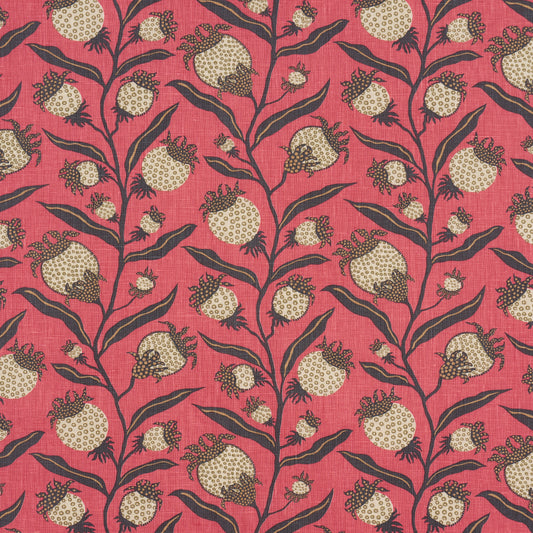 Purchase 181680 | Thistle Vine, Red & Gold - Schumacher Fabric