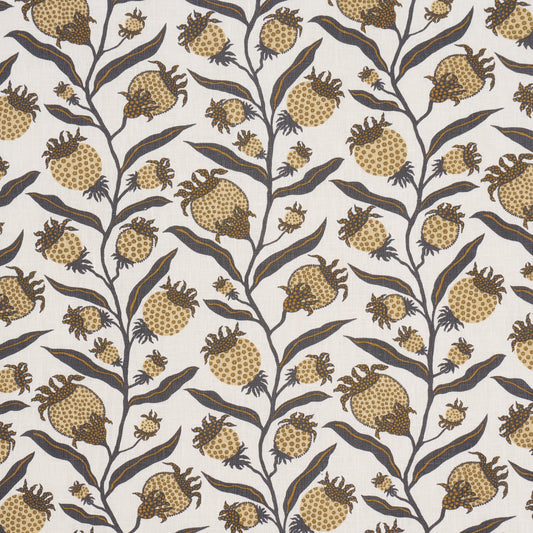 Purchase 181681 | Thistle Vine, Black & Gold - Schumacher Fabric