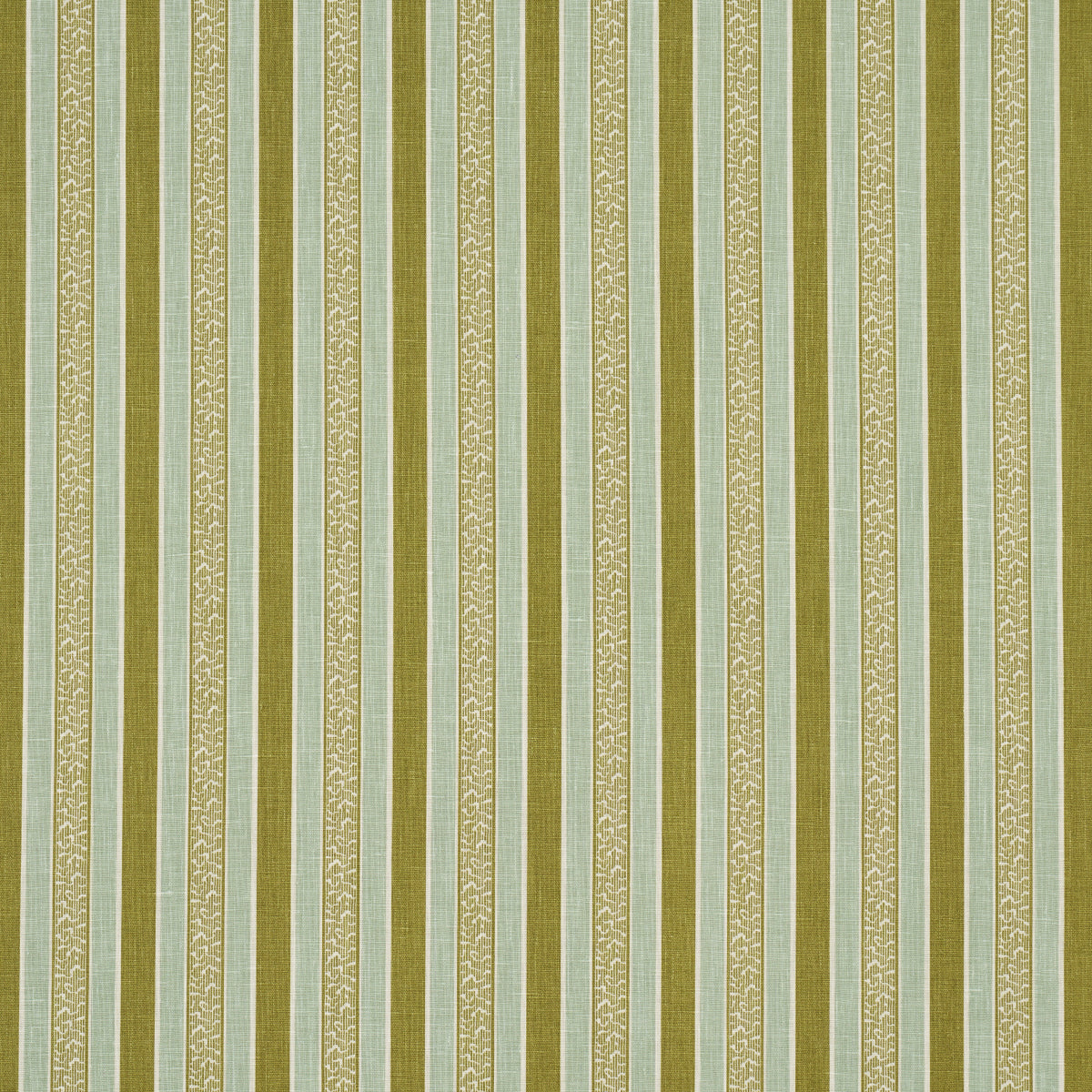 Purchase 181711 | Auguste Stripe, Ciel & Leaf - Schumacher Fabric