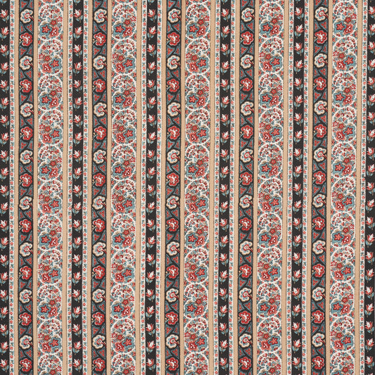 Purchase 181750 | Ines Paisley, Rouge & Noir - Schumacher Fabric