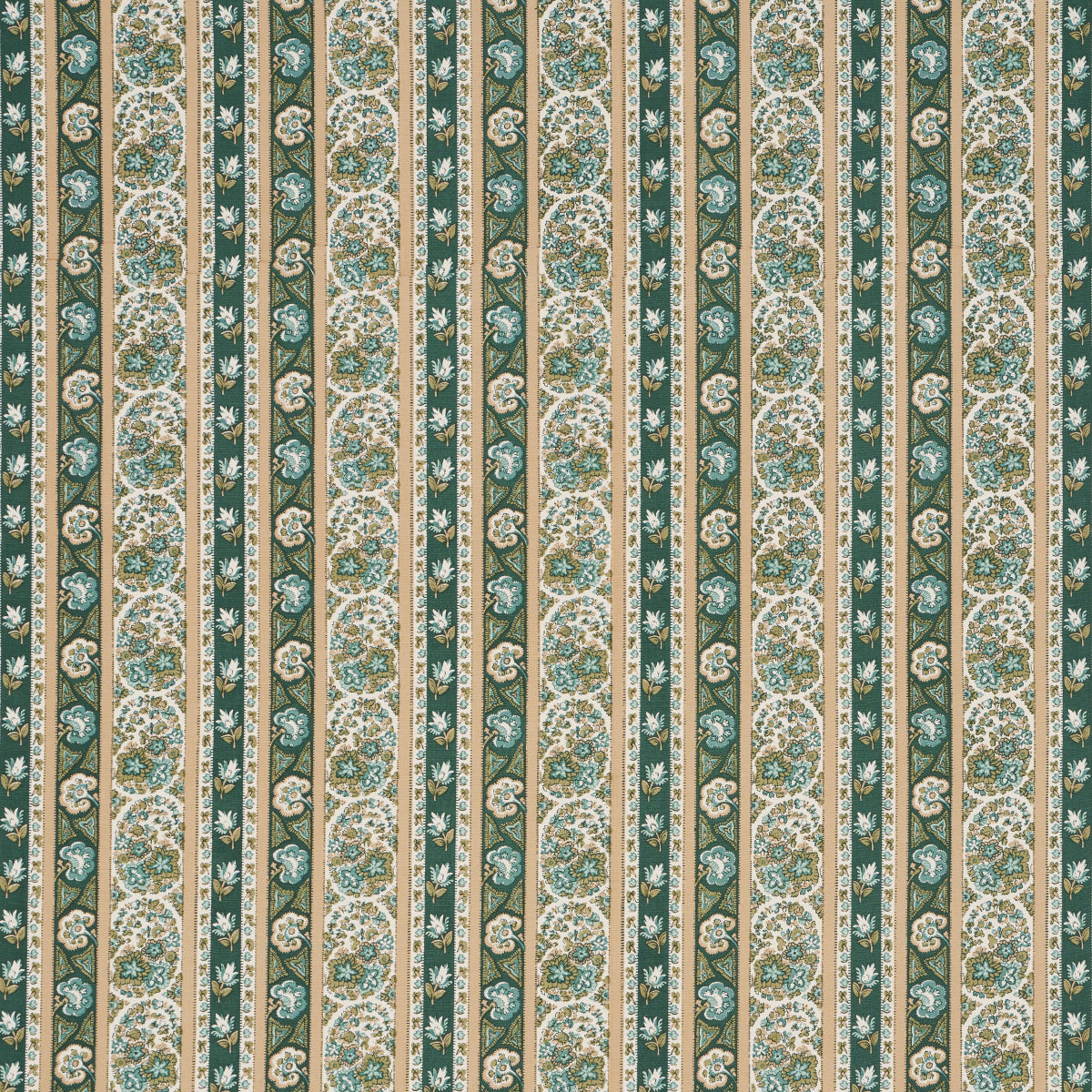 Purchase 181751 | Ines Paisley, Mineral & Teal - Schumacher Fabric